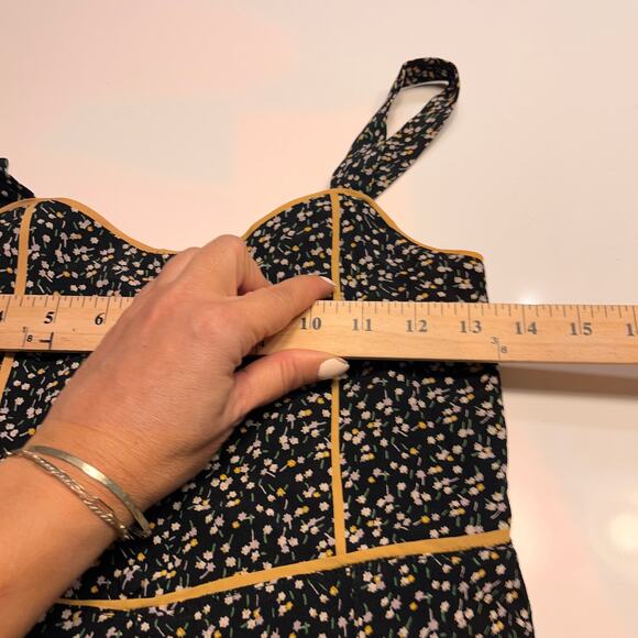 Madewell Playground Floral Posies Button Front Wide Leg Jumpsuit Size 00 - Picture 11 of 13